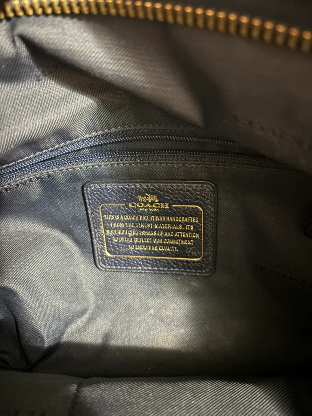 Coach Navy Leather Satchel Handbag - photo 3