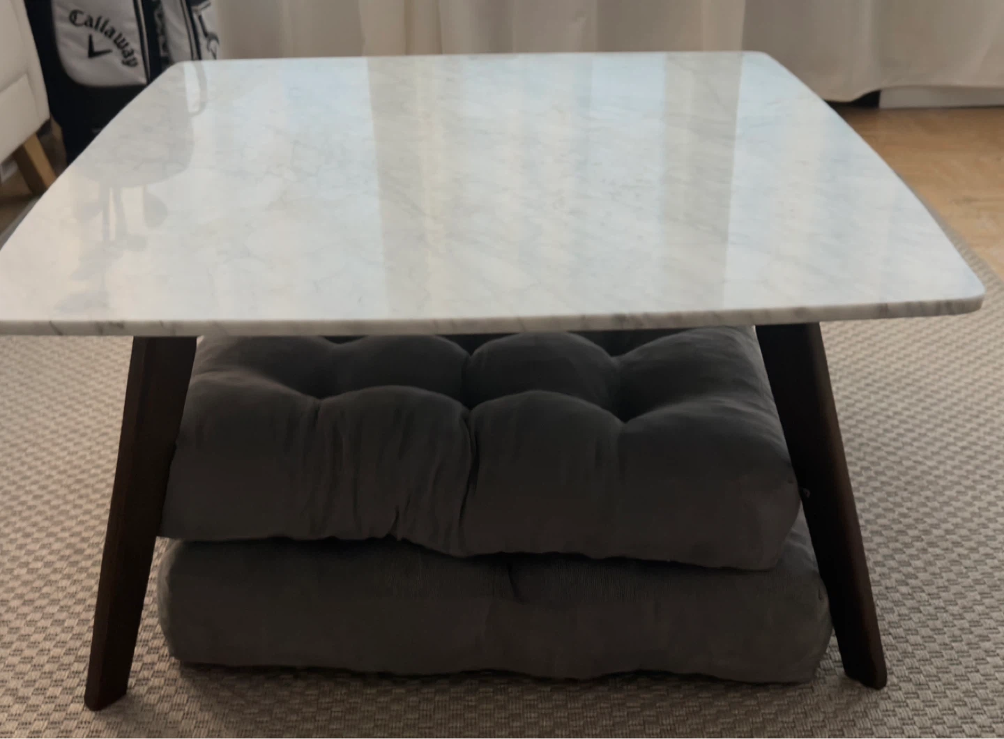 Vezzana 31" Square Italian Carrara White Marble Table - photo 3