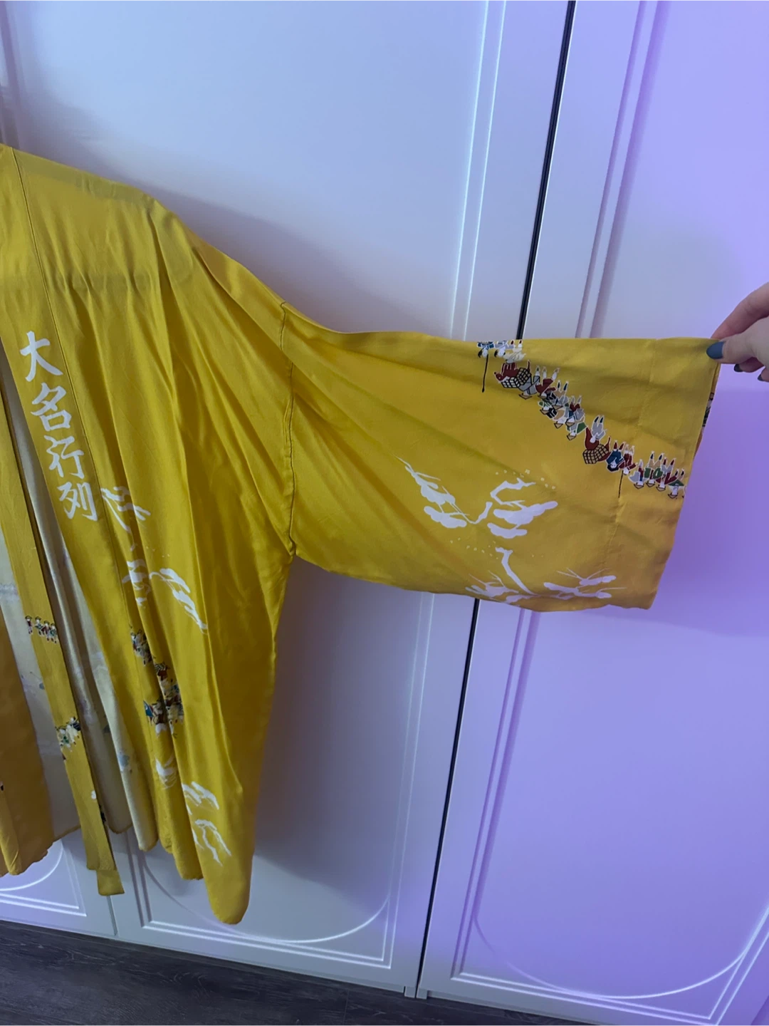 Vintage Yellow Rayon Kimono - photo 2