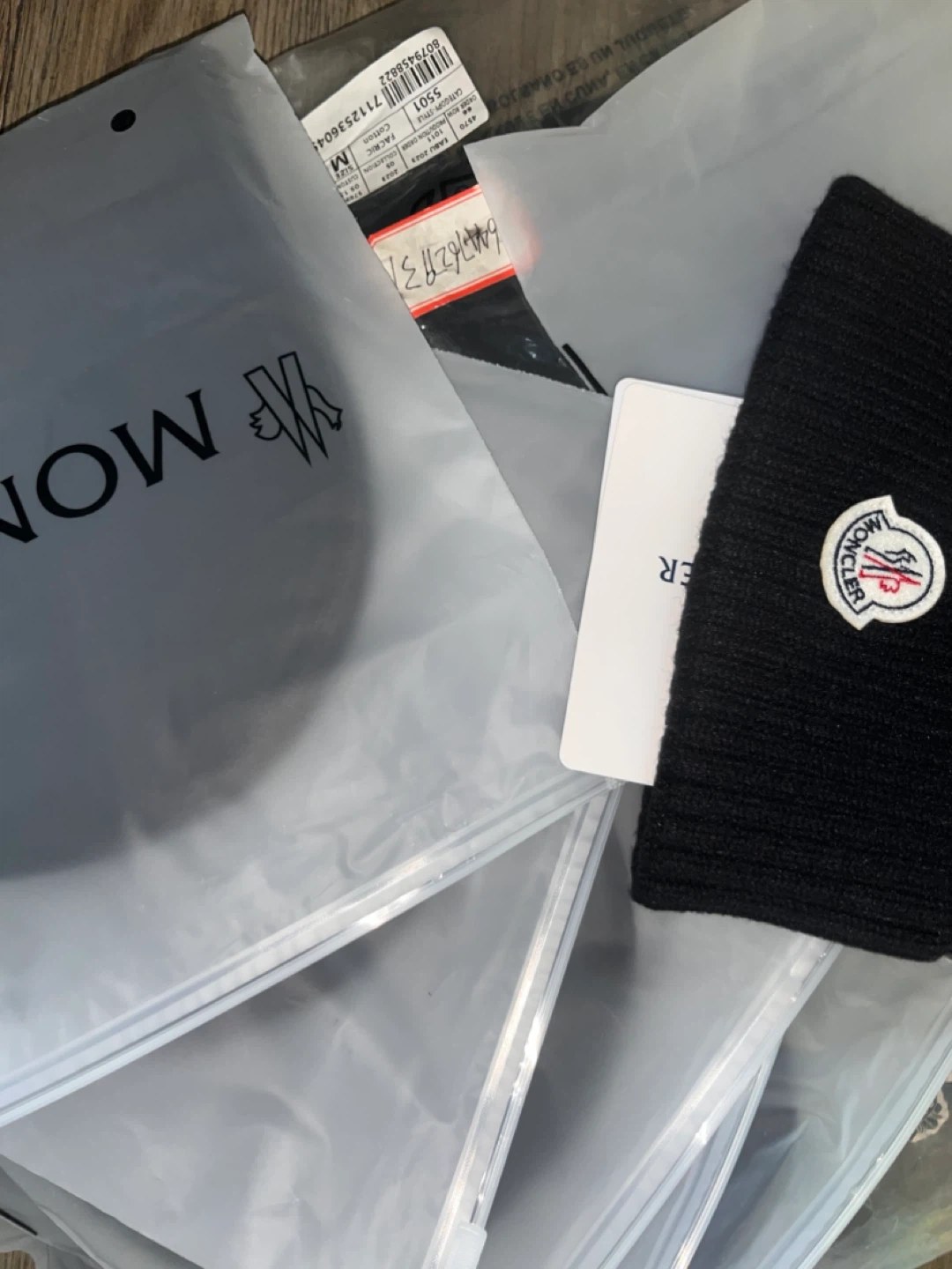 Moncler Black Ribbed Knit Beanie Hat - photo 4