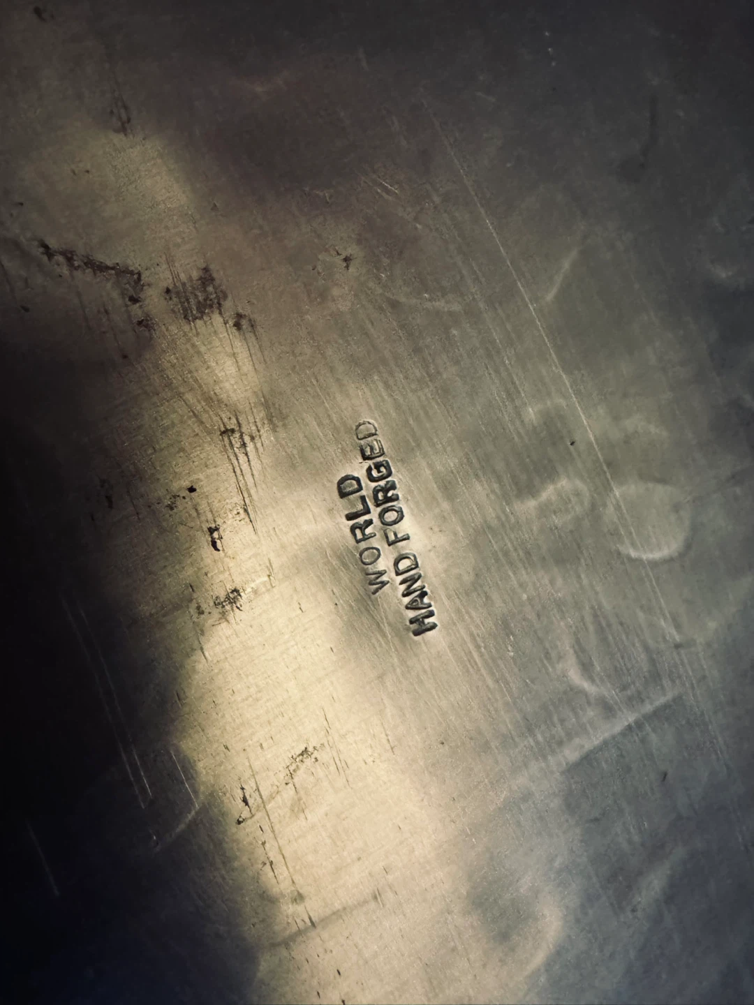 Antique Hand Forged Aluminum Serving Tray / Floral Embossing - photo 5
