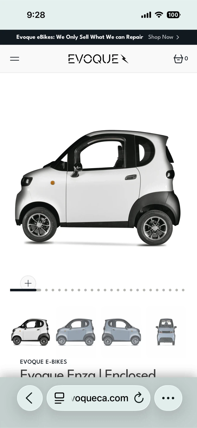 Evoque Enza Electric Mini Car