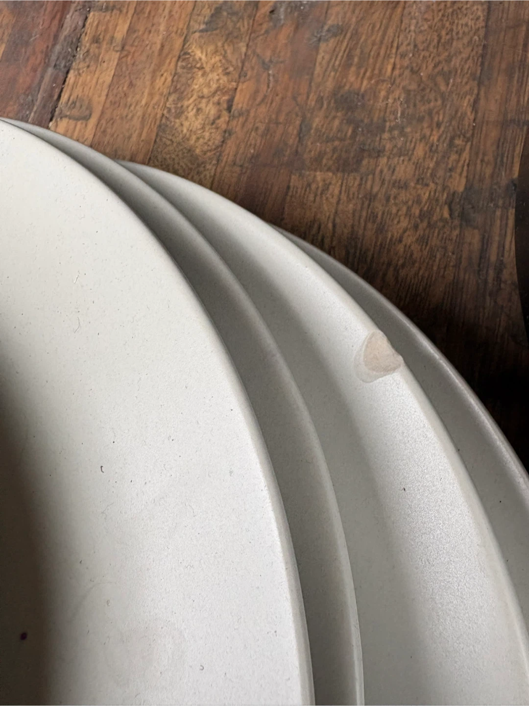Set of 5 Grey Dinner Plates and 3 Bowls - photo 4