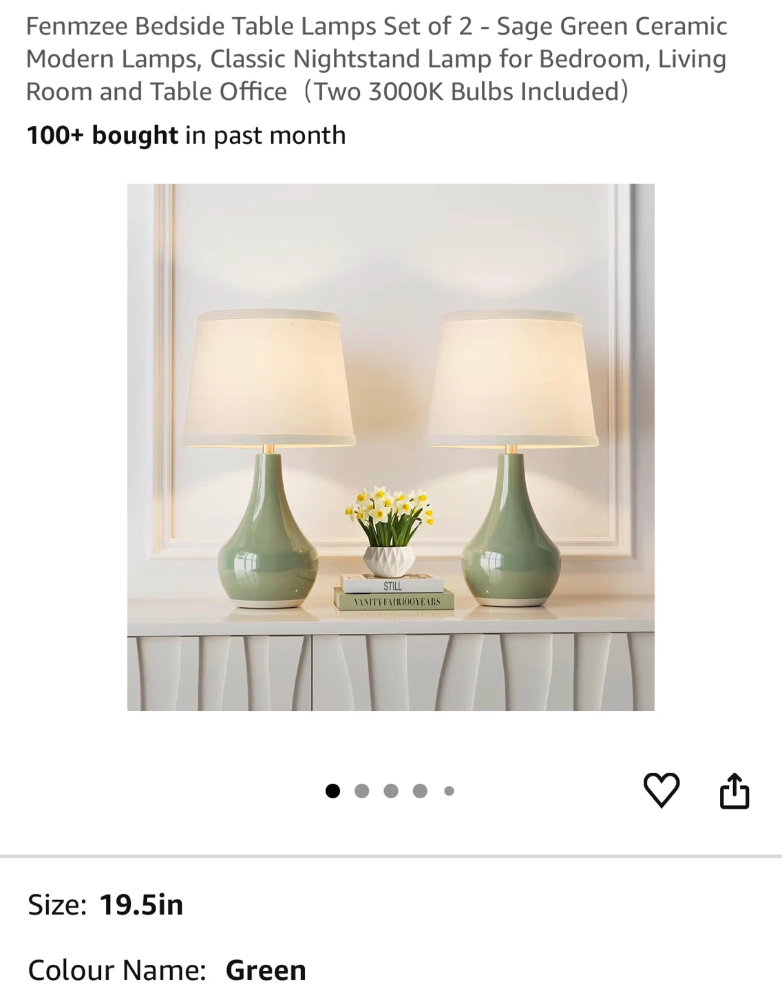 Green Ceramic Table Lamp SG2