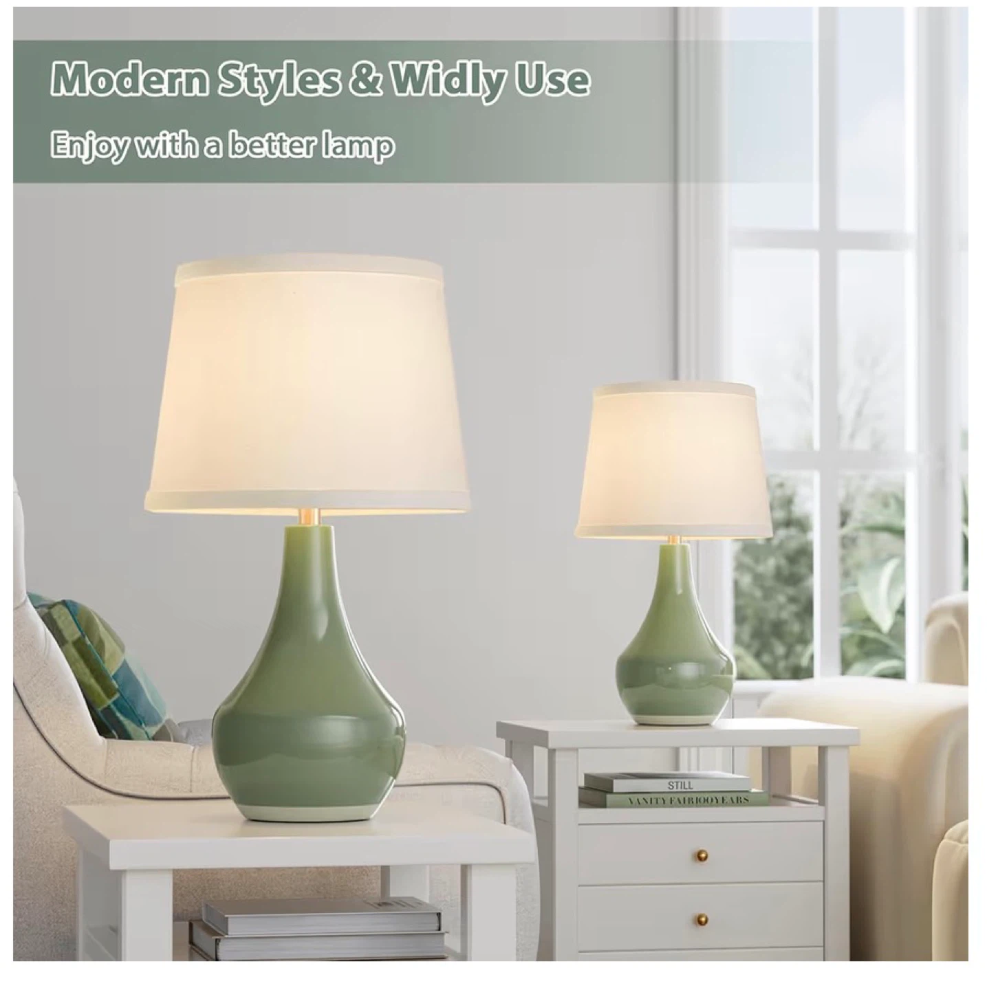 Green Ceramic Table Lamp SG2 - photo 4