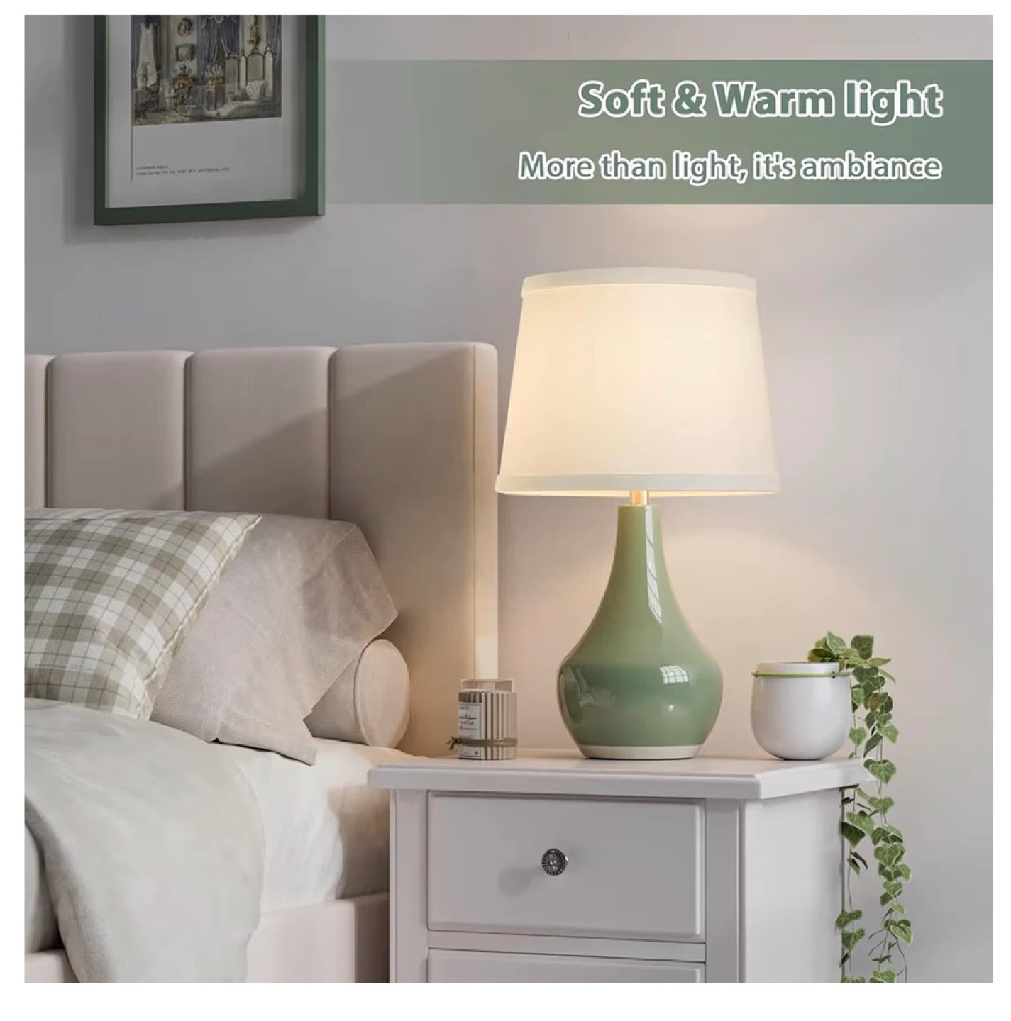 Green Ceramic Table Lamp SG2 - photo 5