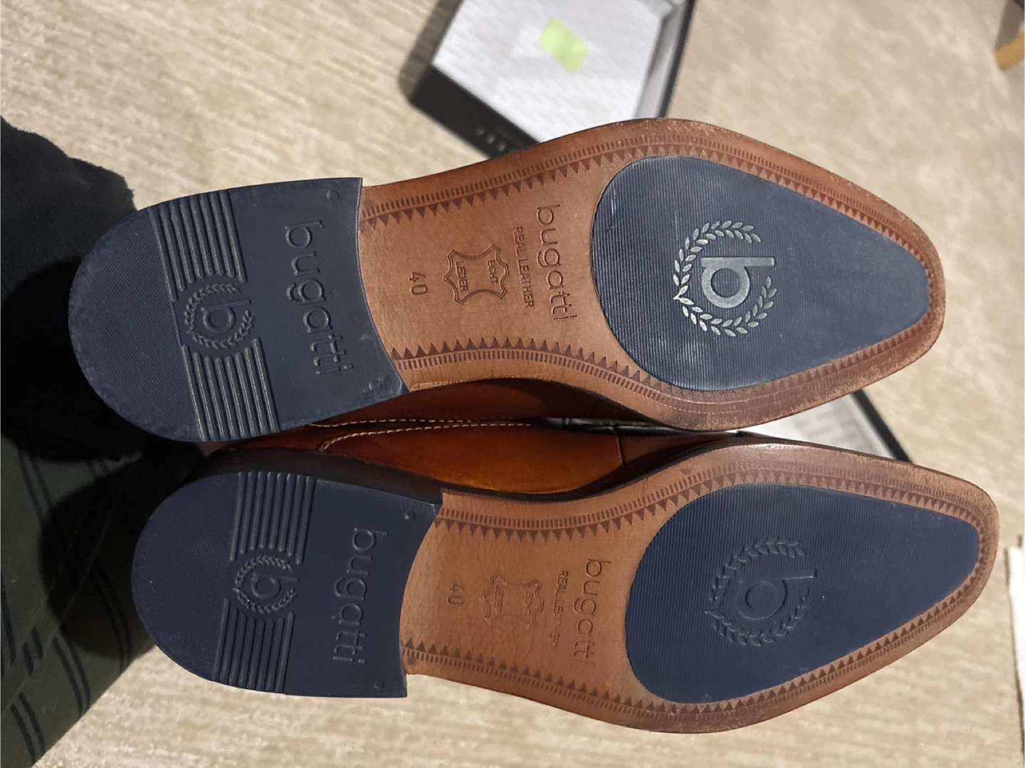 Bugatti Men's Brown Leather Dress Shoes Size 40 - photo 4