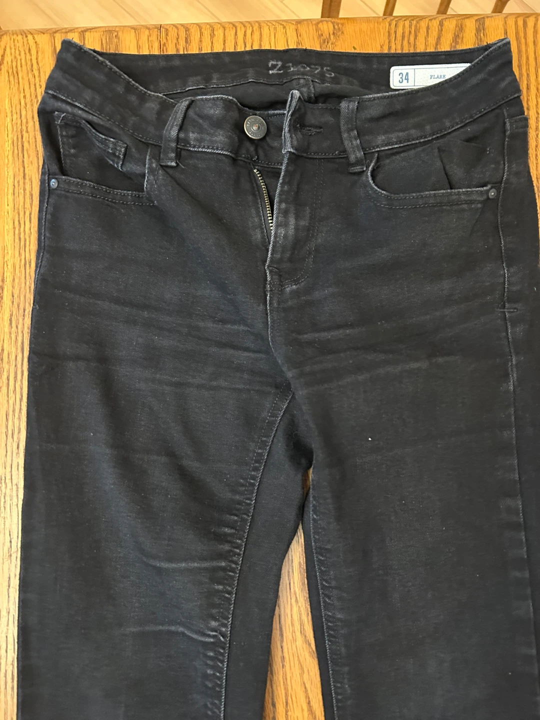 Black Flare Jeans Size 34 - photo 2