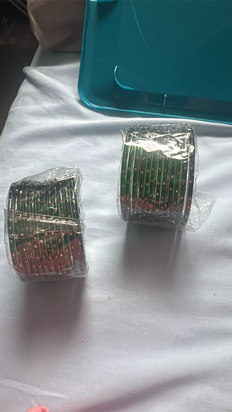 Assorted Colors Glass Bangles Set - photo 3