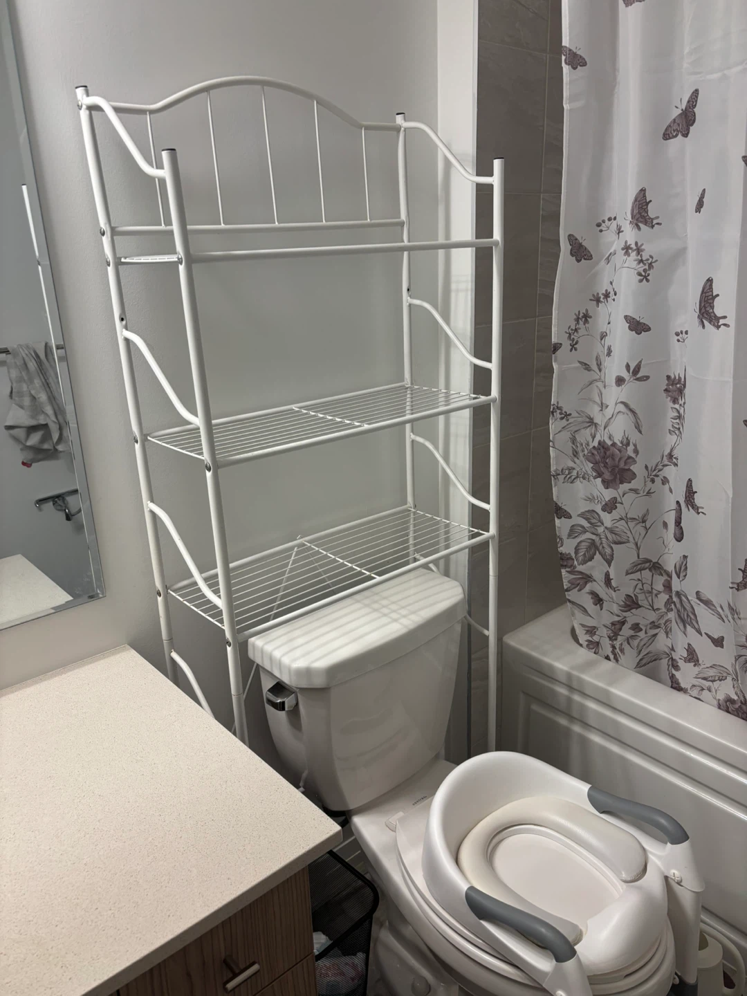 ALDEN White Over-the-Toilet Space Saver Shelf - photo 3