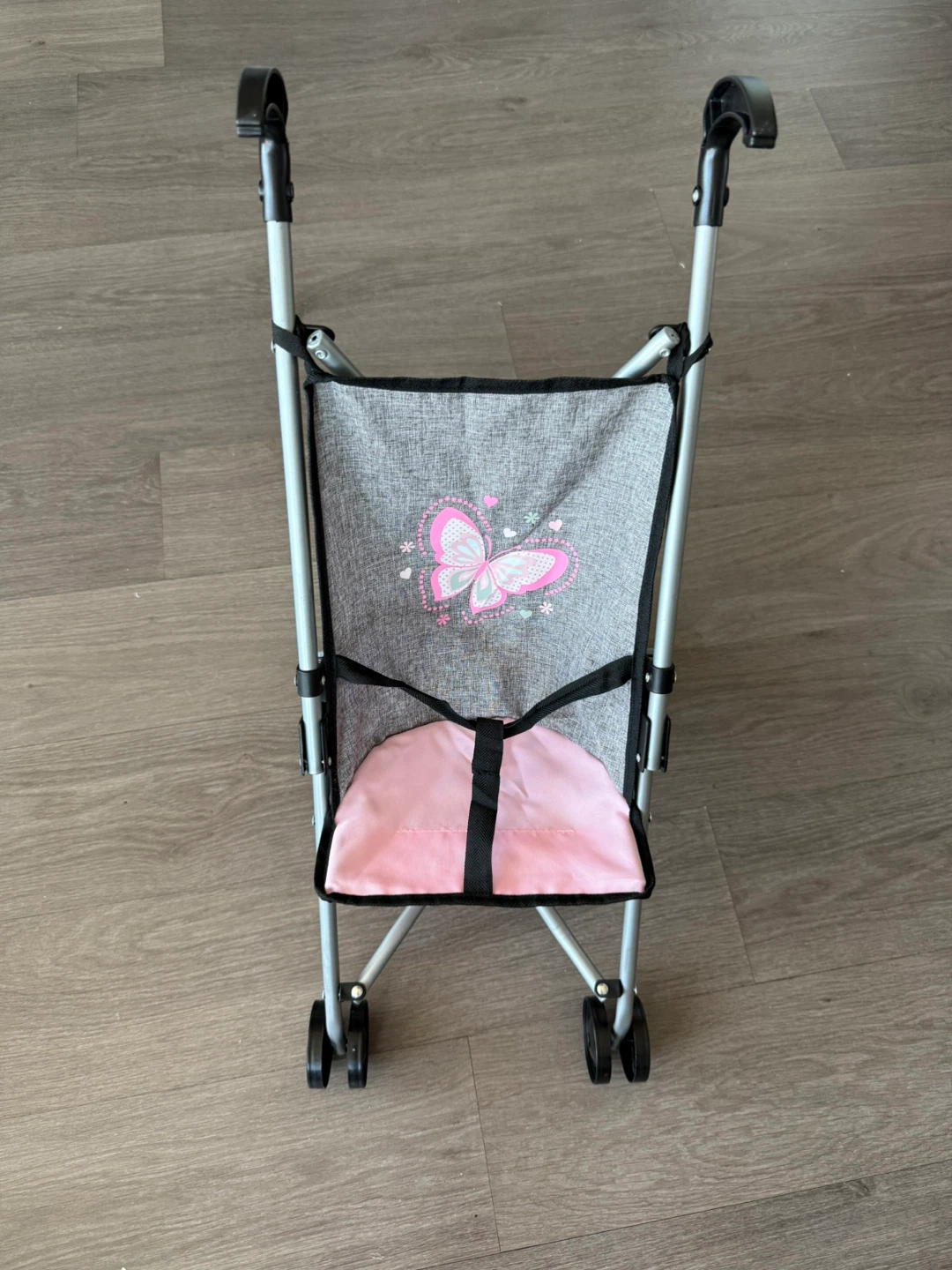 Doll Stroller - Pink Butterfly Design