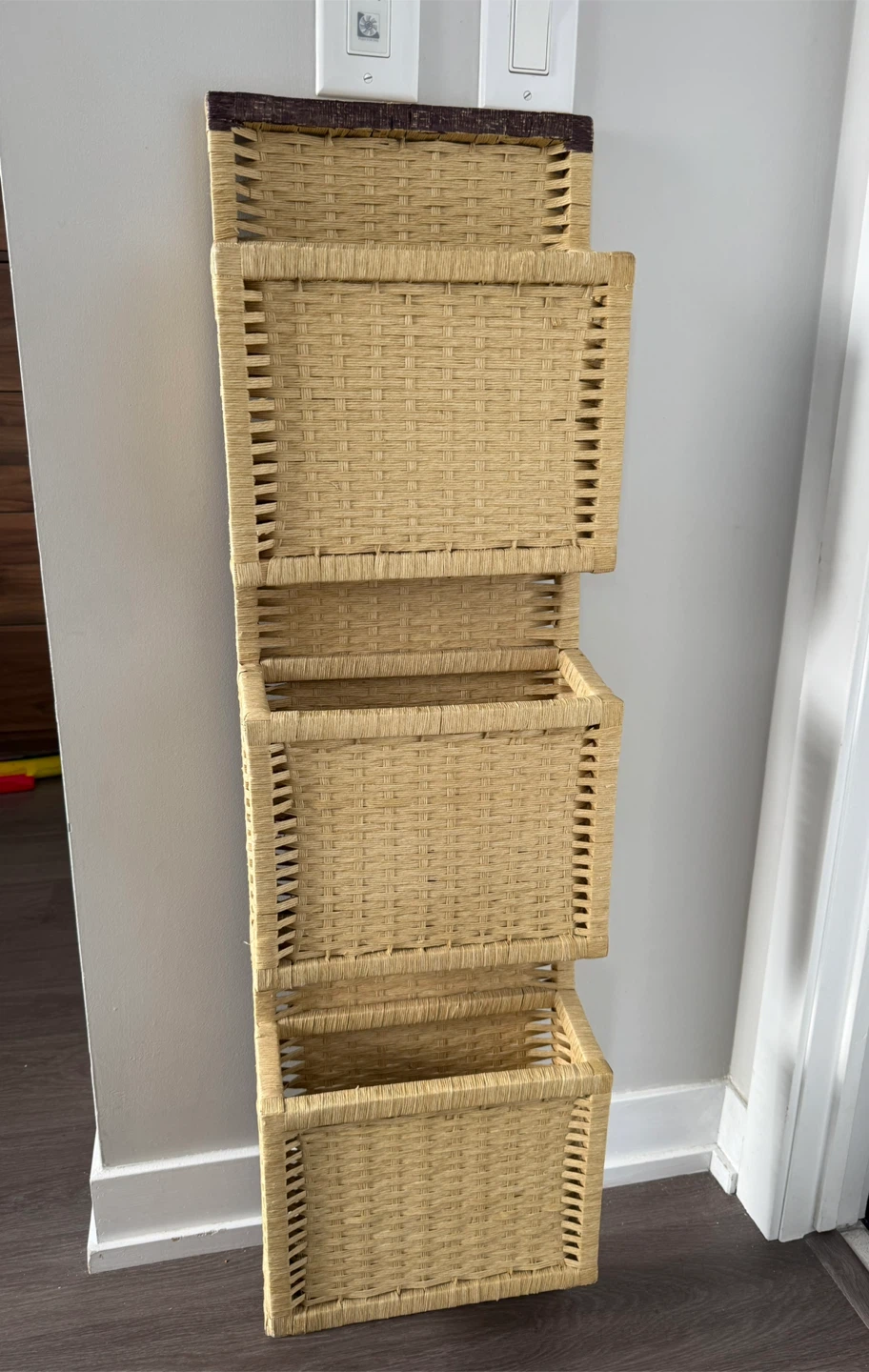 Woven Wall Organizer with 3 Pockets - photo 3