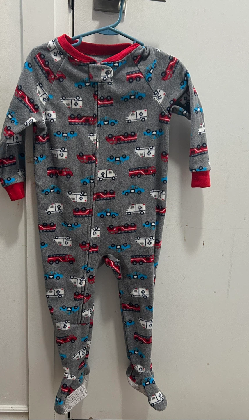Carter's Footed Pajamas - Firetrucks & Ambulances - Size 2T