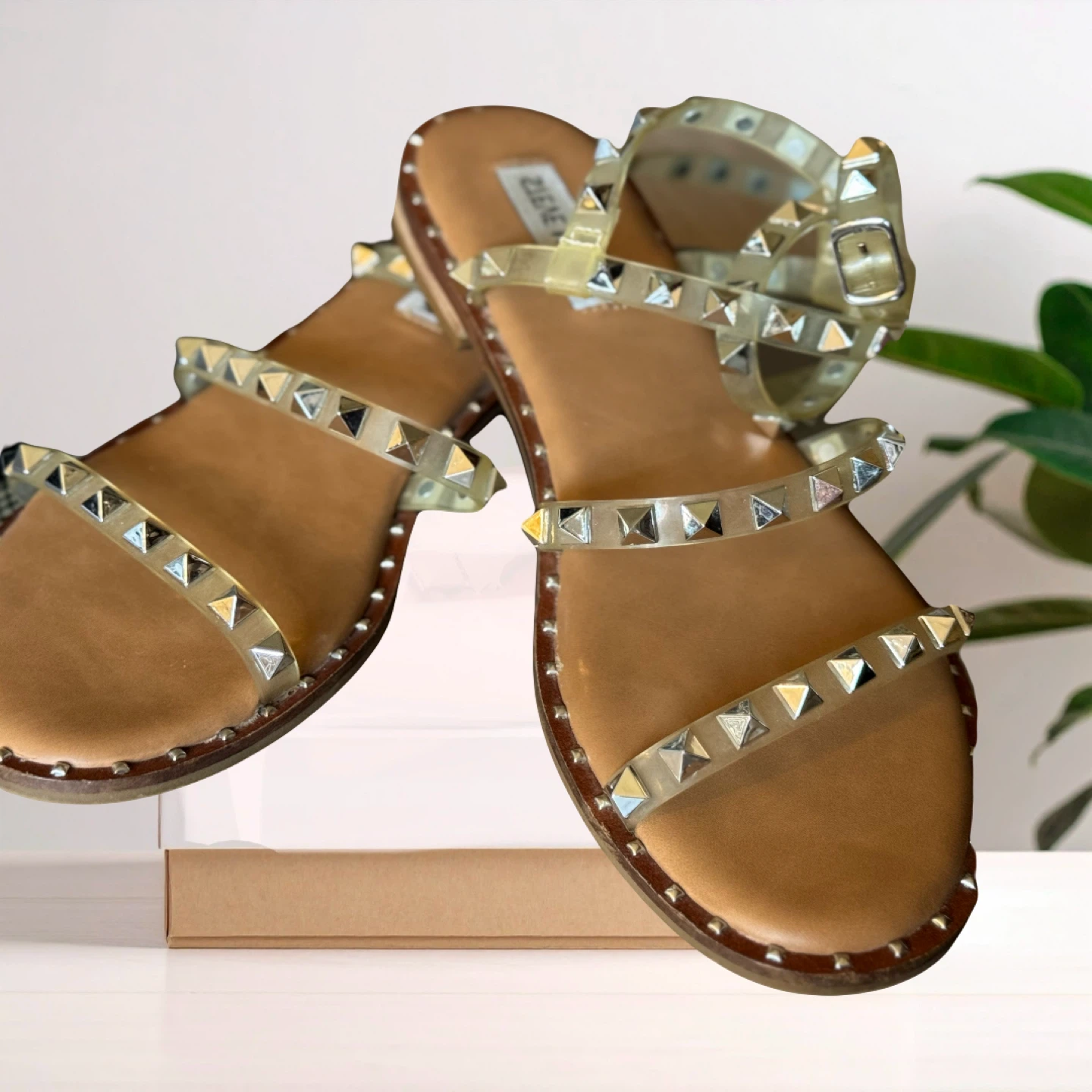 Steve Madden Studded Clear Strap Sandals - photo 3