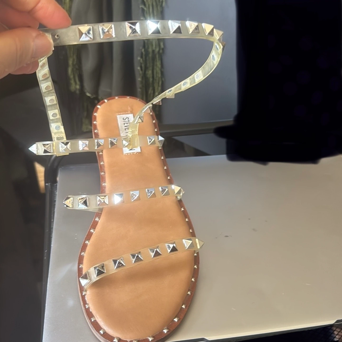 Steve Madden Studded Clear Strap Sandals - photo 4