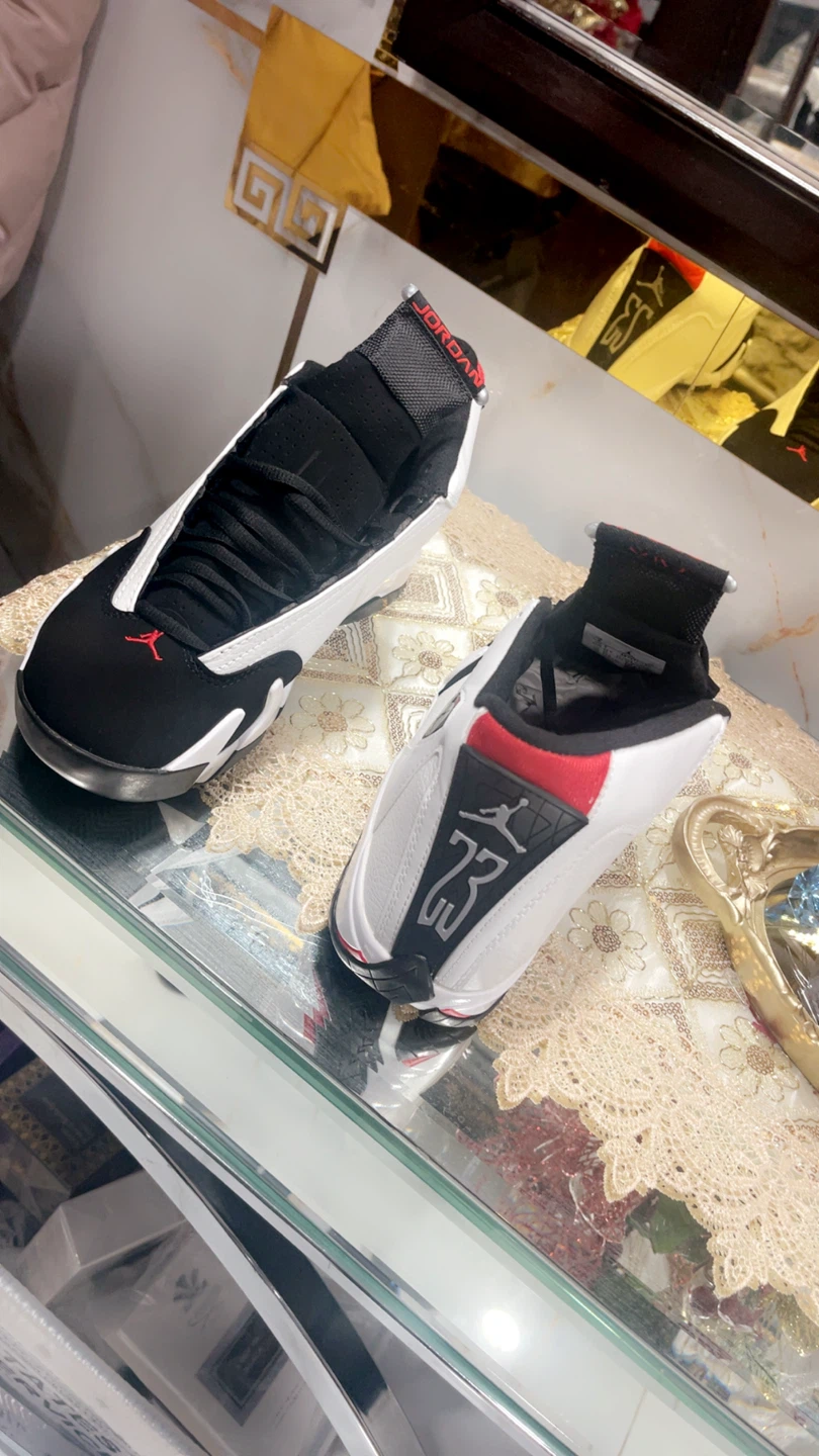 Air Jordan 14 Retro White Black Red - photo 2