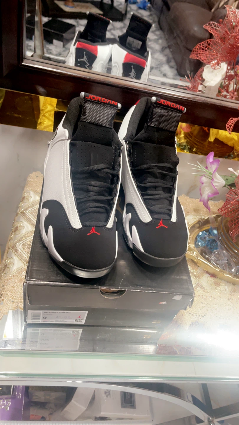 Air Jordan 14 Retro White Black Red - photo 3
