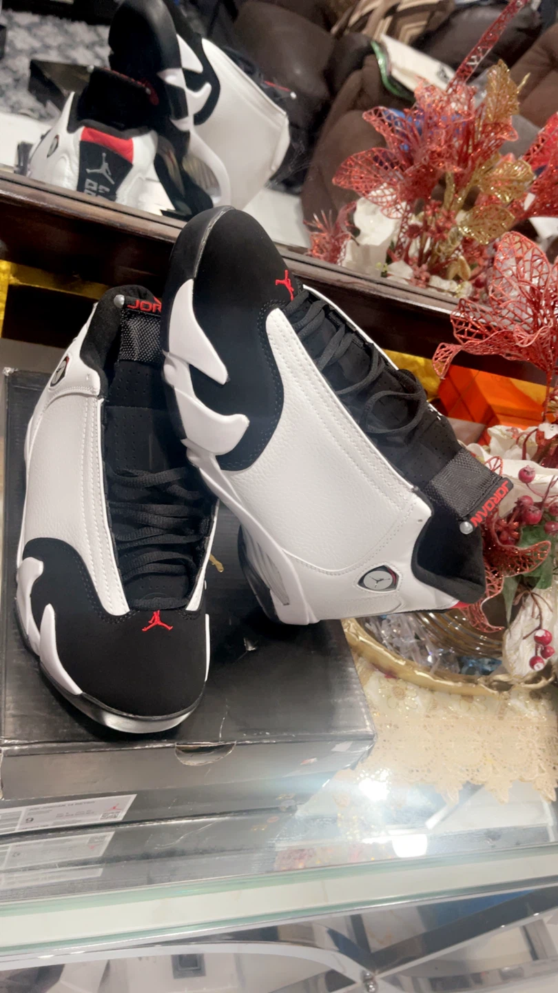 Air Jordan 14 Retro White Black Red