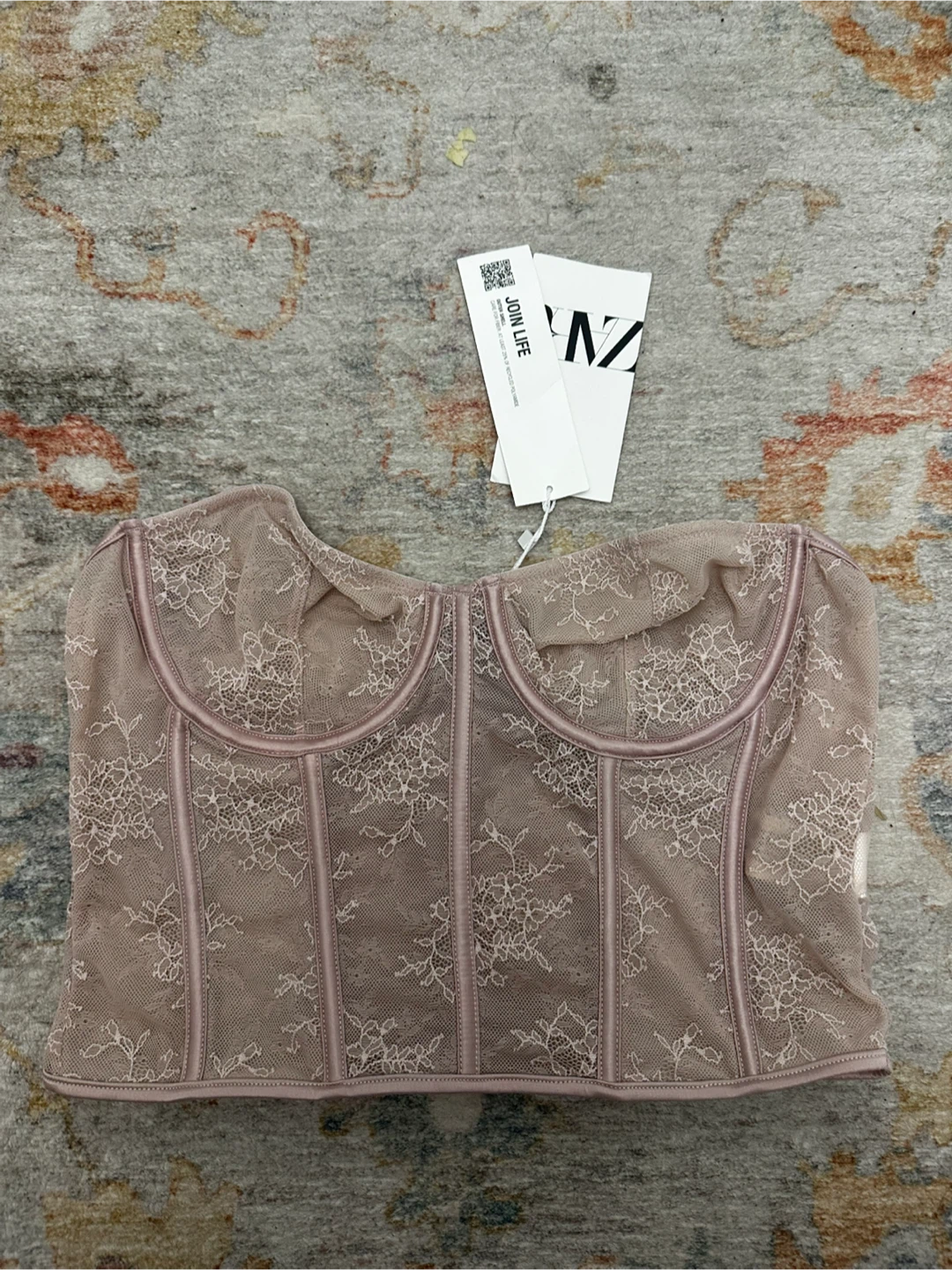 New Zara Lace Corset Top