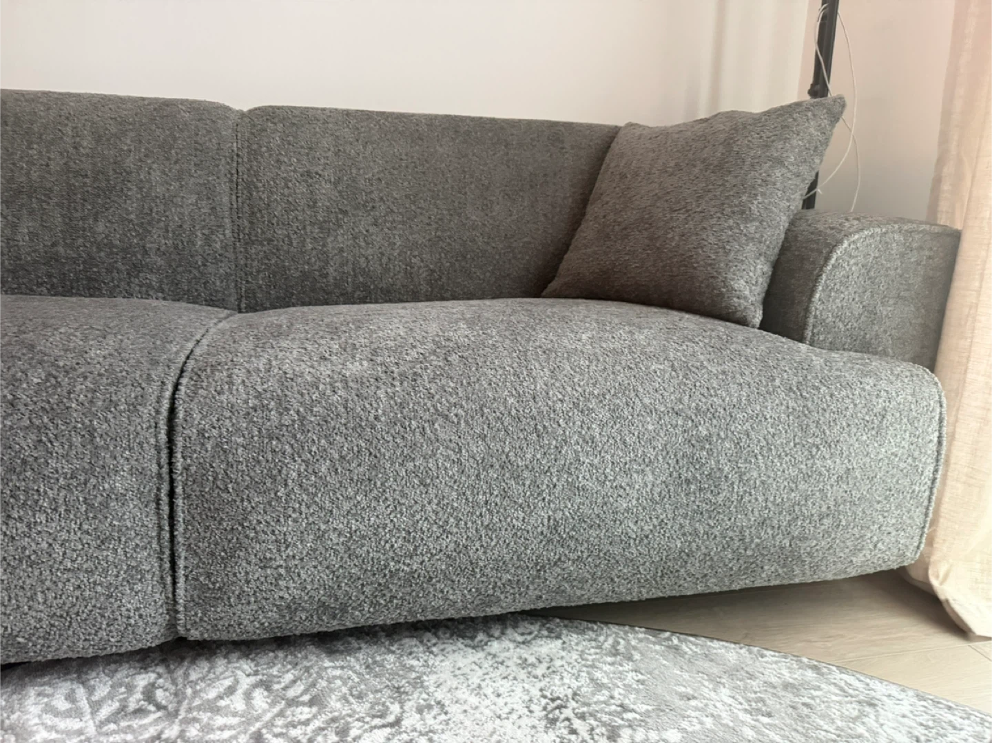 Gray Sofa with Throw Pillows - photo 4