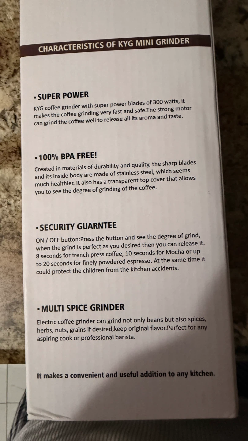 KYG Coffee Grinder - Mini Grinder - photo 5