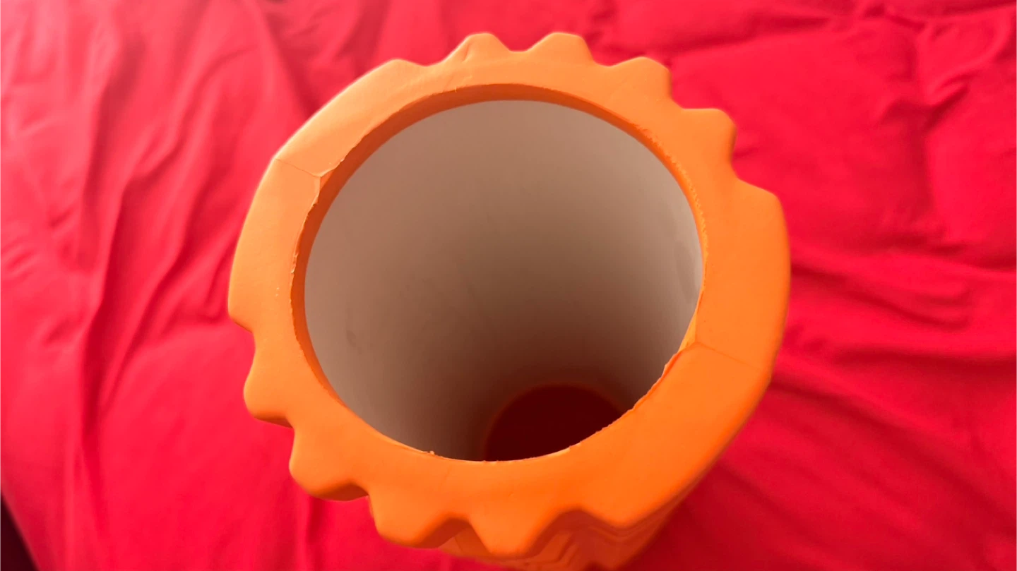 Orange Textured Foam Roller tissue massager for muscles - photo 4