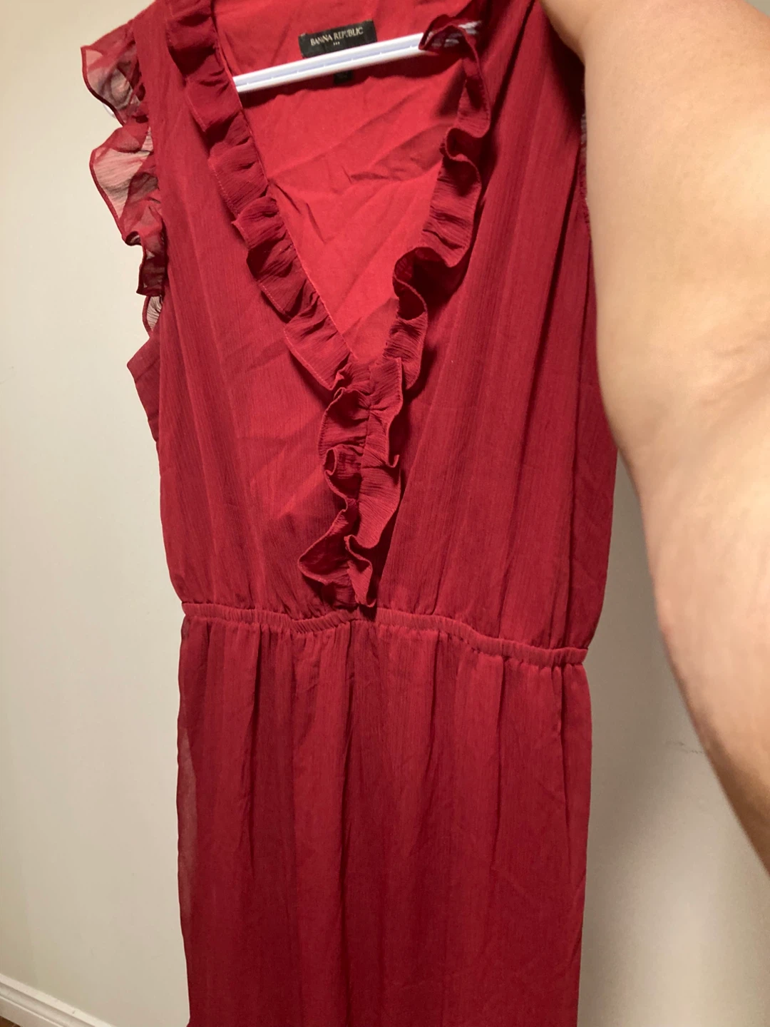 Banana Republic Red Ruffle Dress