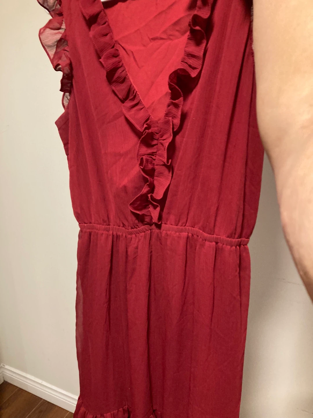 Banana Republic Red Ruffle Dress - photo 2