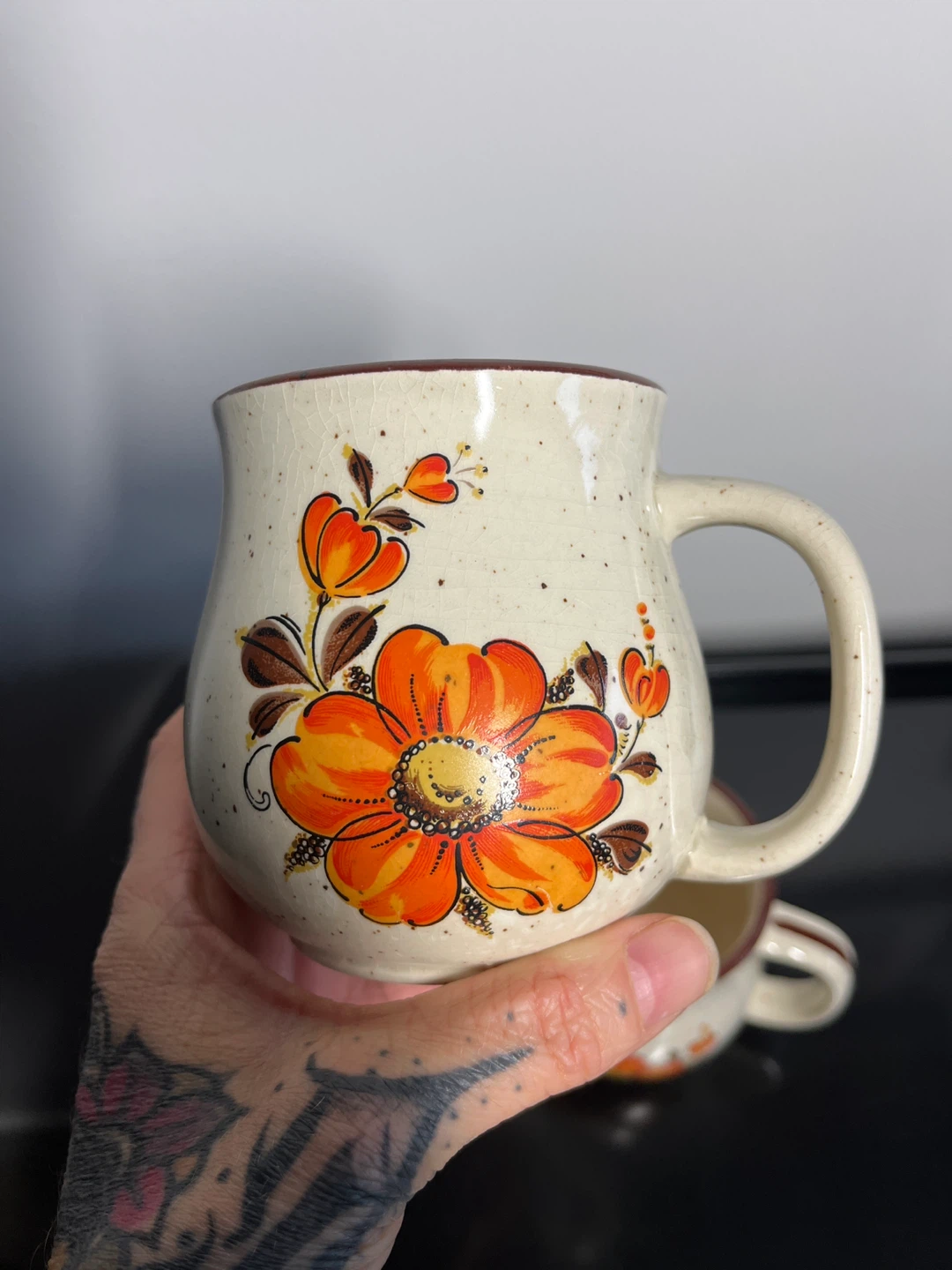 Vintage Floral Mugs (Set of 2) Made in Japan - photo 3