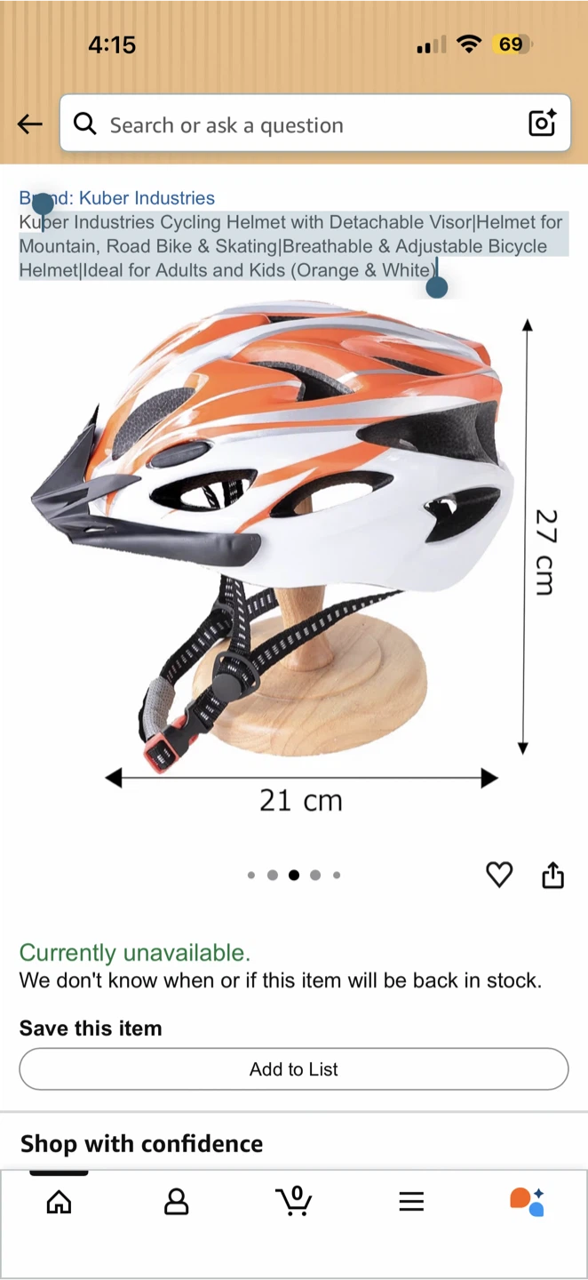 Cycling Helmet with Detachable Visor for  biking. - photo 2