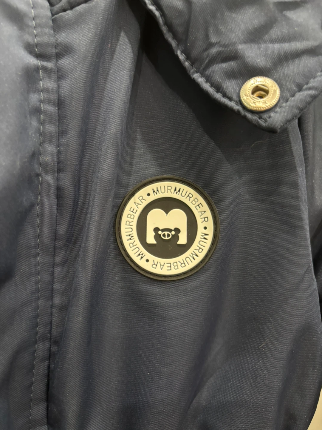 Murmurbear Navy Snowsuit with Fur Trim Hood - photo 3