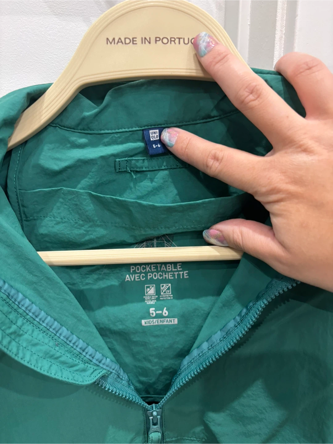 Uniqlo Kids Green Pocketable Jacket 5-6 - photo 3