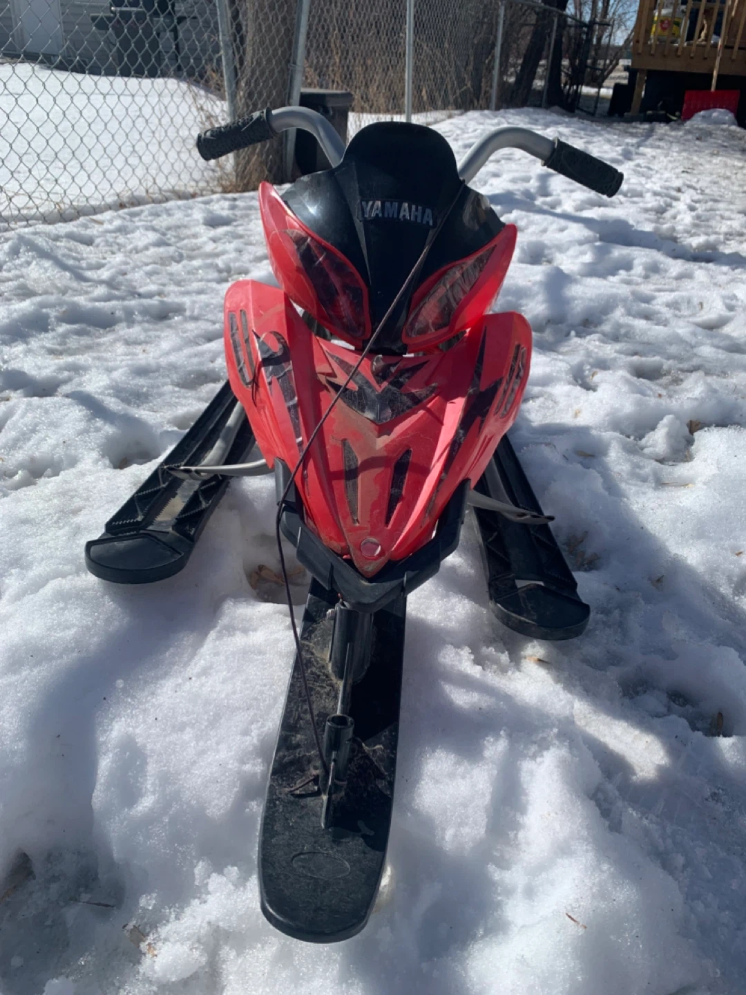 Yamaha Red Kids Snowmobile Toy