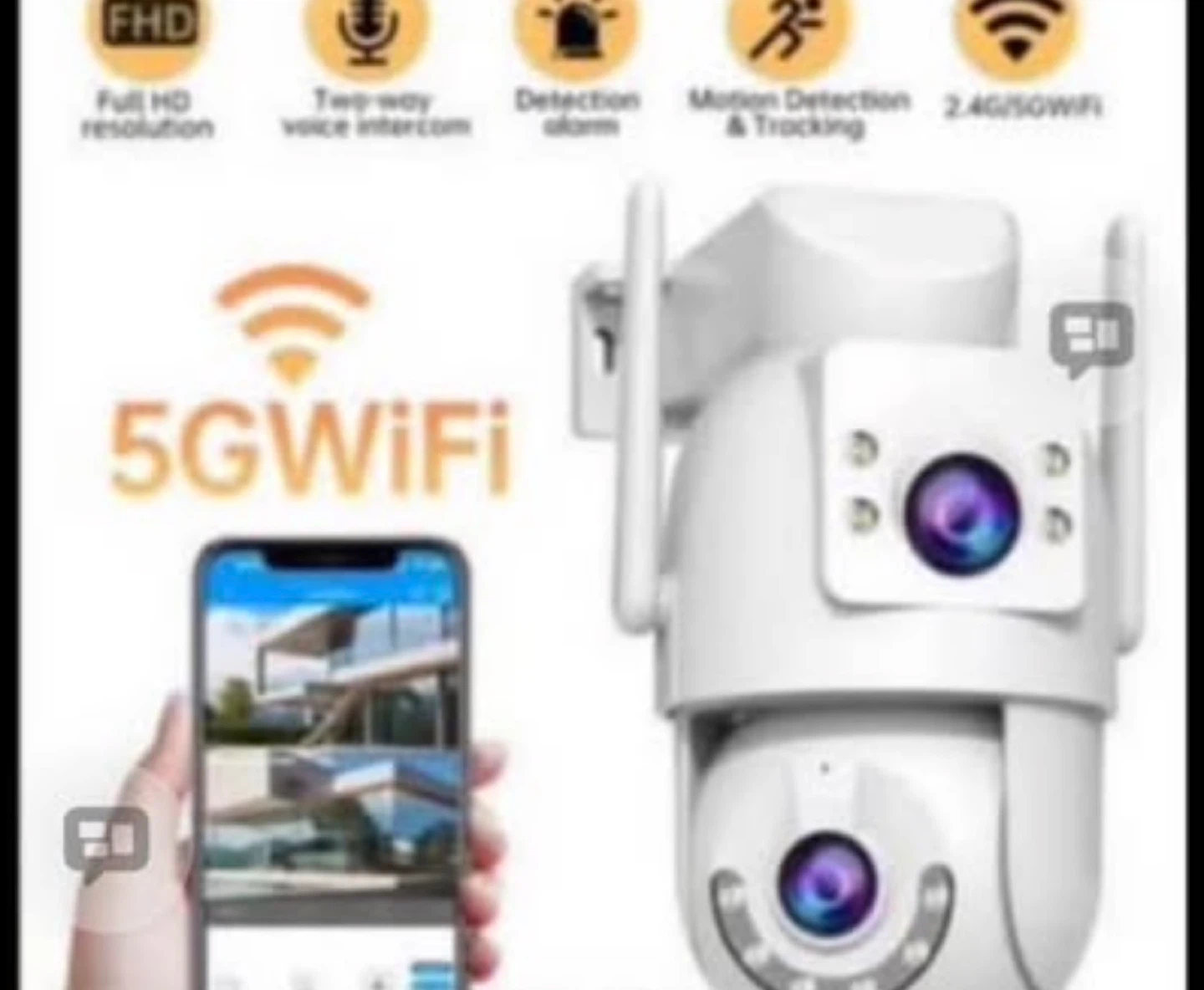 IPX6 Water Resistant Security Camera with Color Night Vision