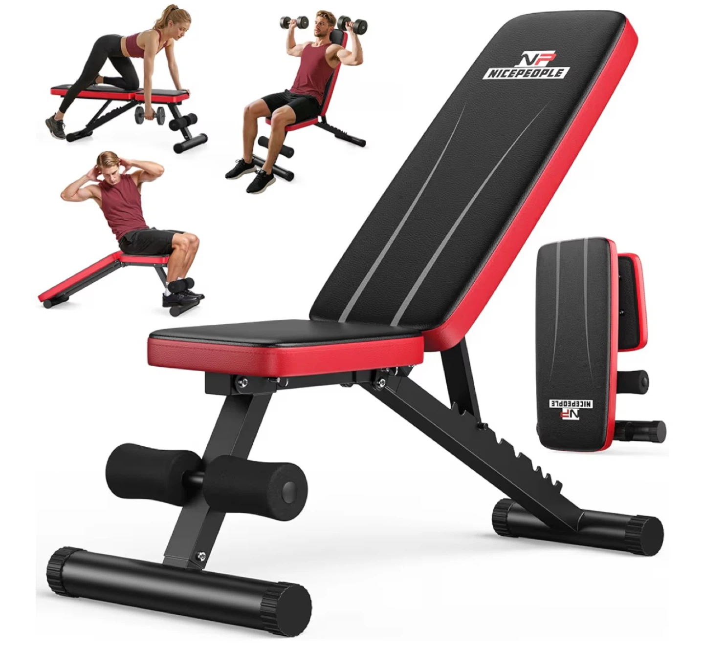 NICEPEOPLE Adjustable Weight Bench for Home Gym