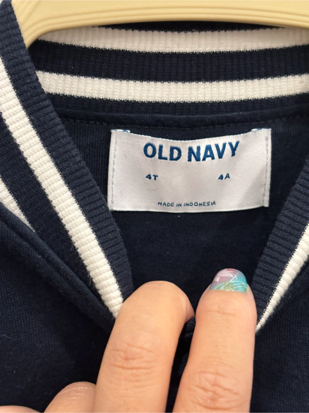 Old Navy Navy Blue Varsity Jacket - Size 4T - photo 3
