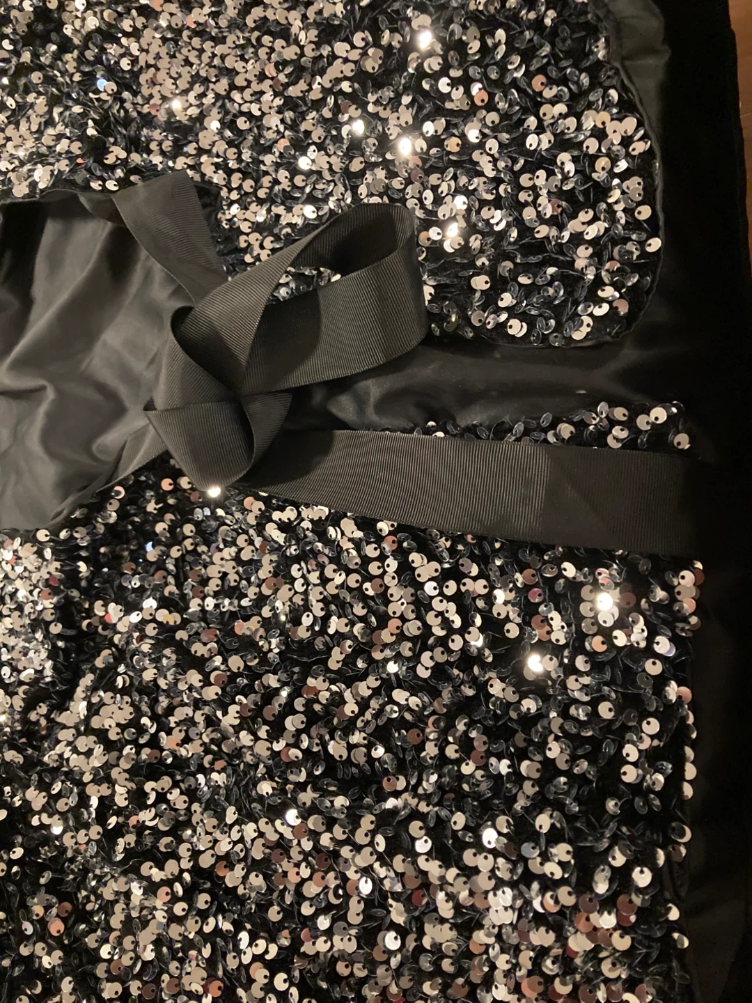 Sparkly Sequin Blazer with Black Bow - photo 2