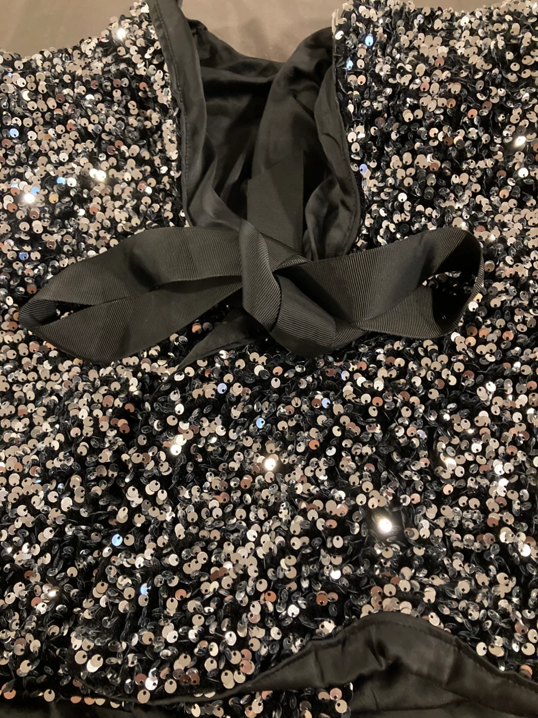 Sparkly Sequin Blazer with Black Bow - photo 3