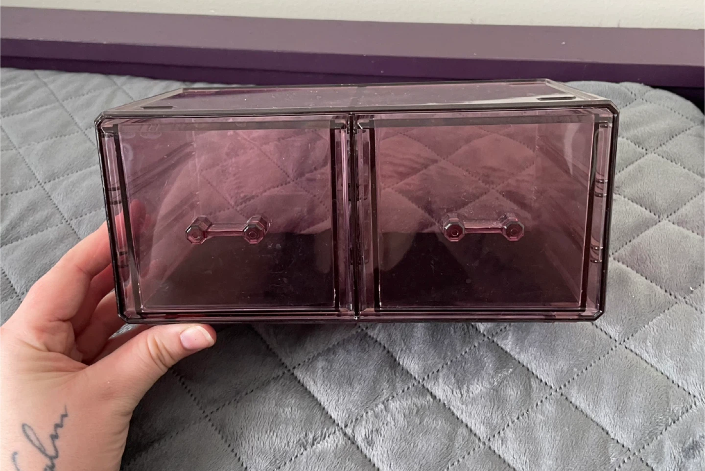 Purple Acrylic Two Drawer Organizer - photo 5