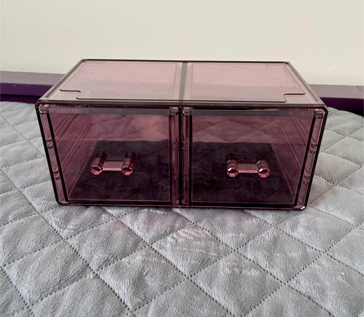 Purple Acrylic Two Drawer Organizer - photo 2
