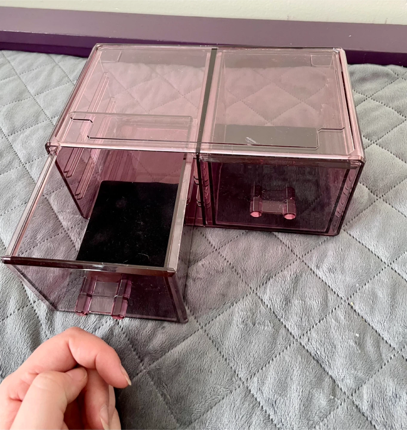 Purple Acrylic Two Drawer Organizer - photo 3