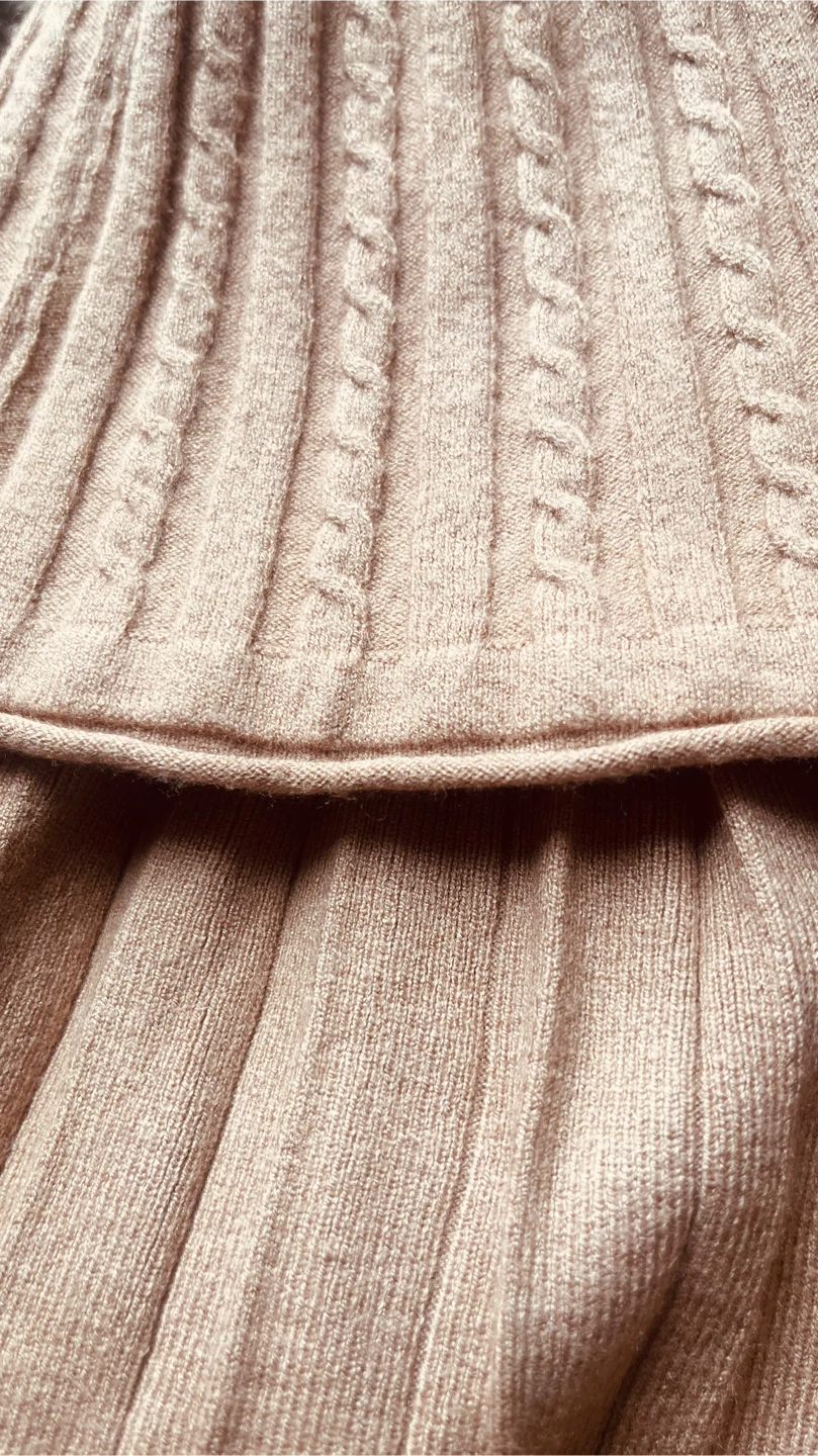 Flare Sleeve Cropped Cardigan And Pleated Mini Skirt Set - photo 5