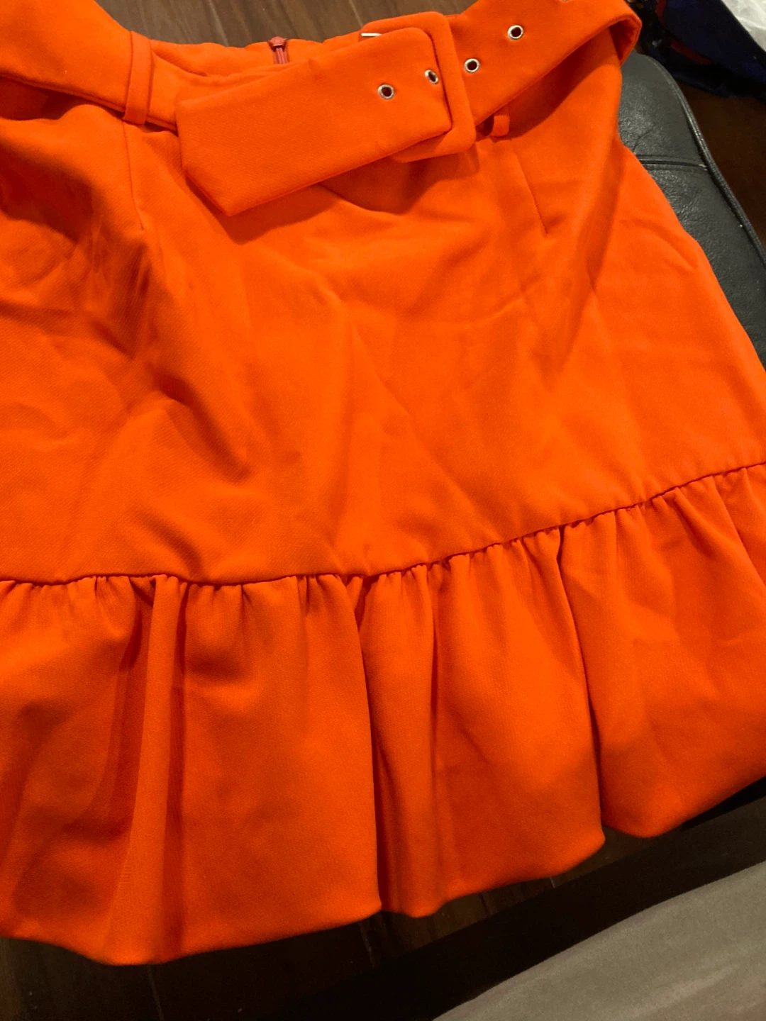 Orange Belted Ruffle Skirt - photo 2