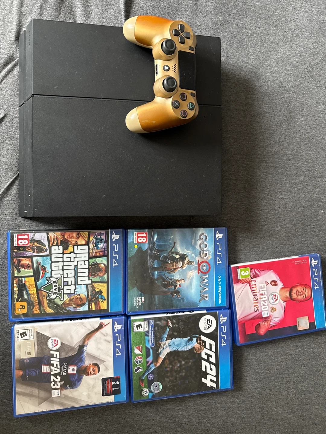 PlayStation 4 Console with Controller and Games