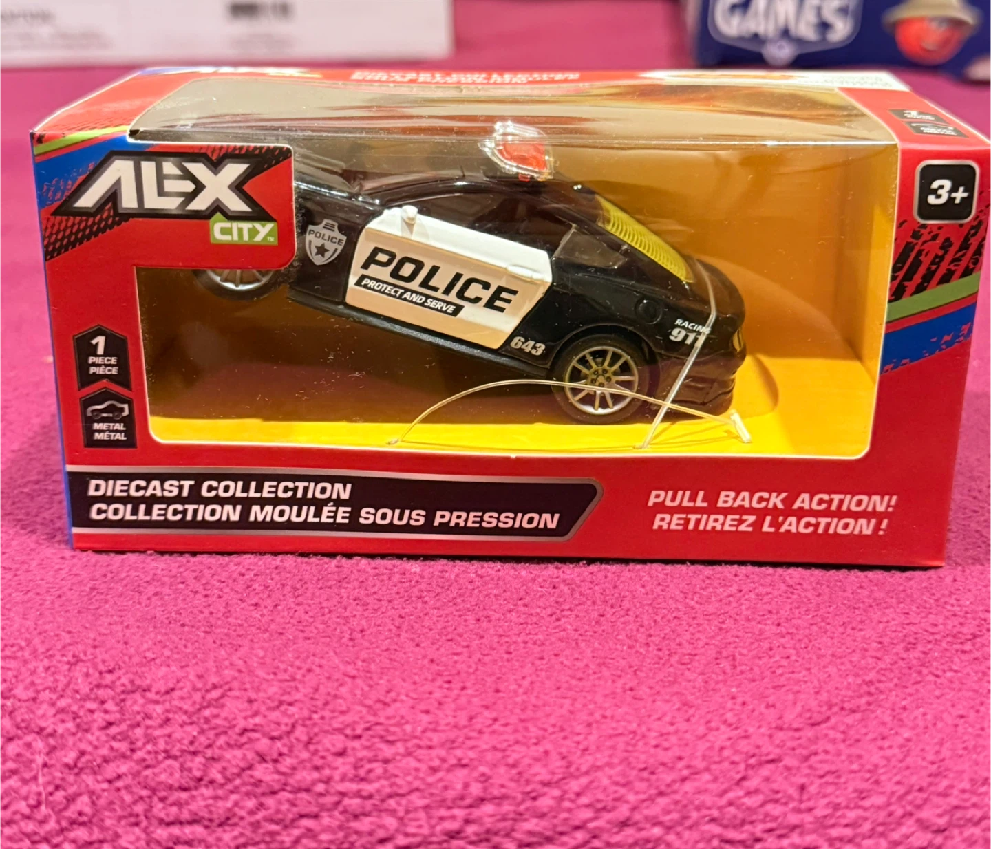 Pull Back Diecast Police Car kid’s toy - photo 2