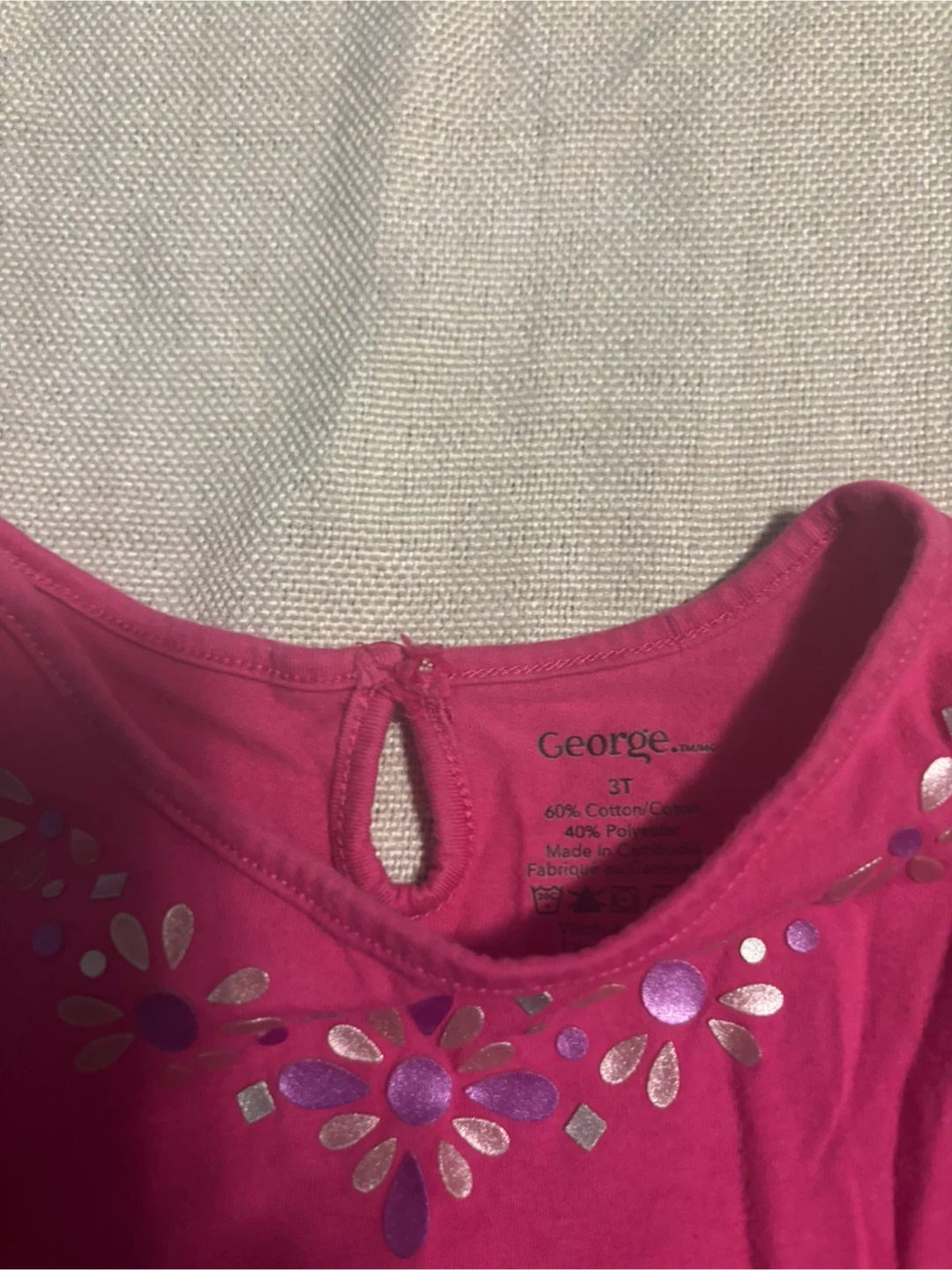 George girls long sleeve peplum top size 3T - photo 2