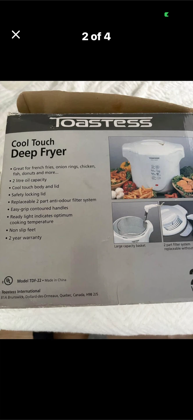 Toastess Cool Touch Deep Fryer - photo 2