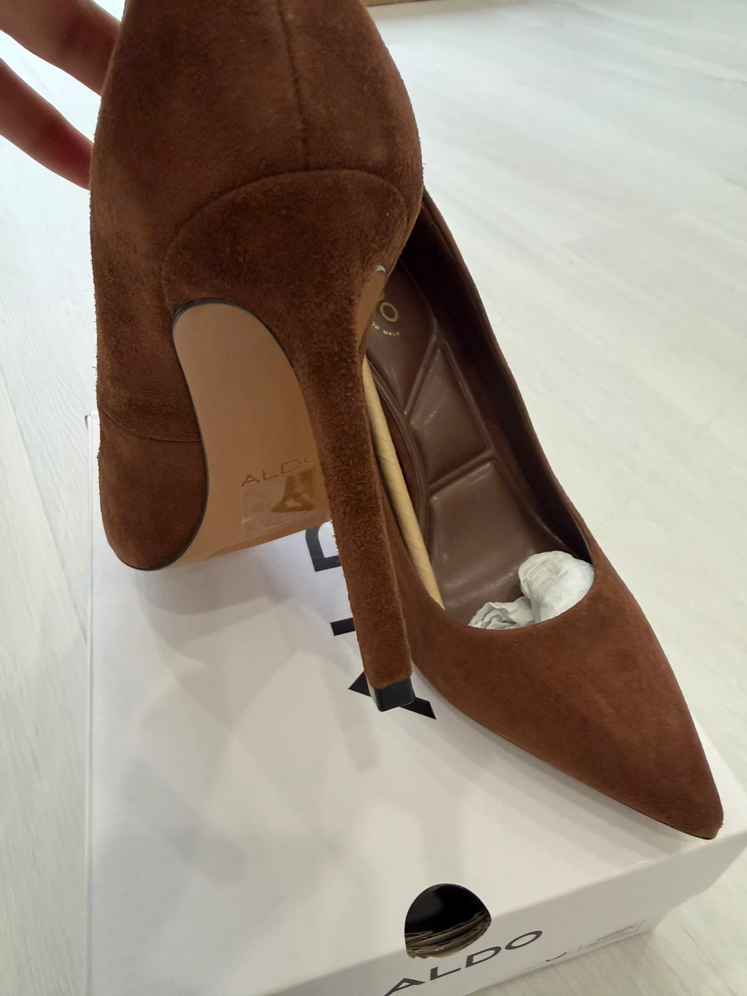 ALDO Brown Suede Stiletto Pumps - Size 8 - photo 2