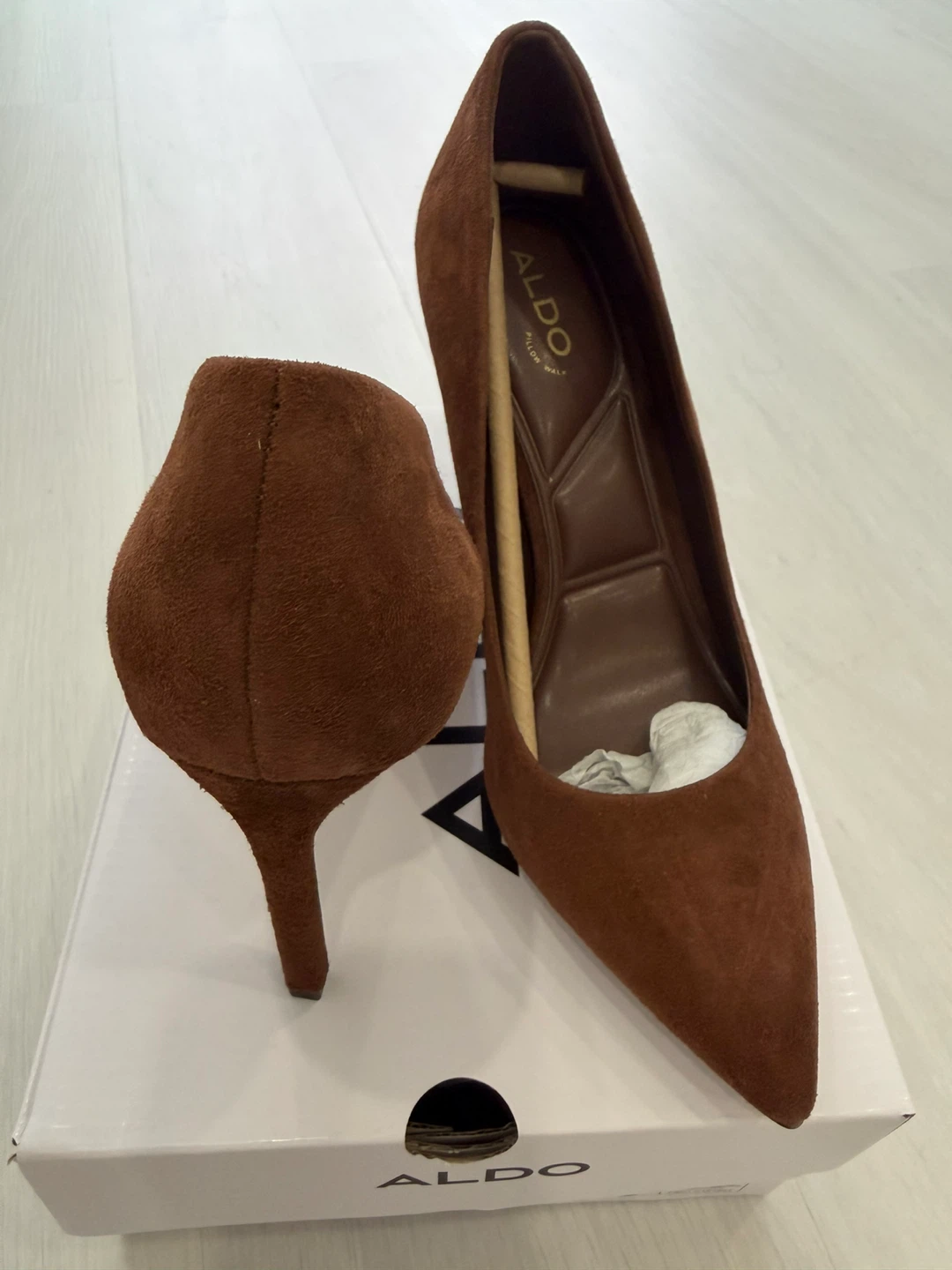 ALDO Brown Suede Stiletto Pumps - Size 8