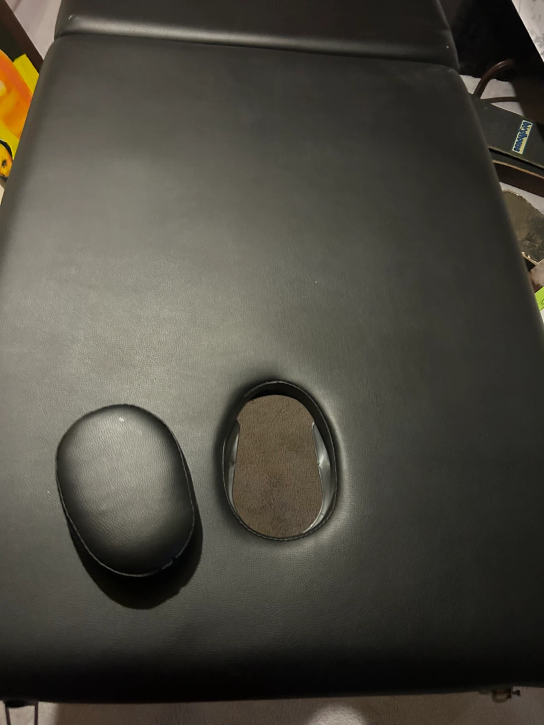 Black Massage Table with Face Cradle Hole